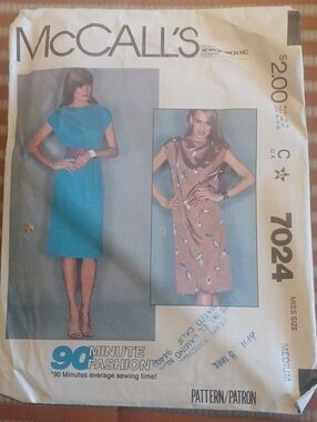 Women's 90 Minute Fashion Pattern Of Draped Sheath Dress, Size M